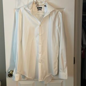 Men’s Calvin Klein slim fit 16 1/2 34/35 white button-up